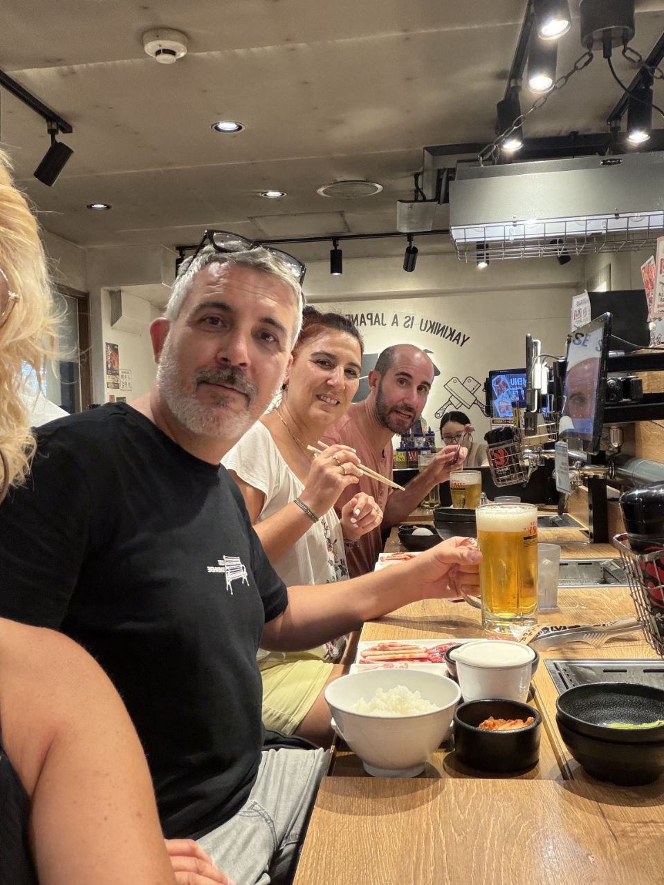 Cena en restaurante de Wagyu en Dotonbori