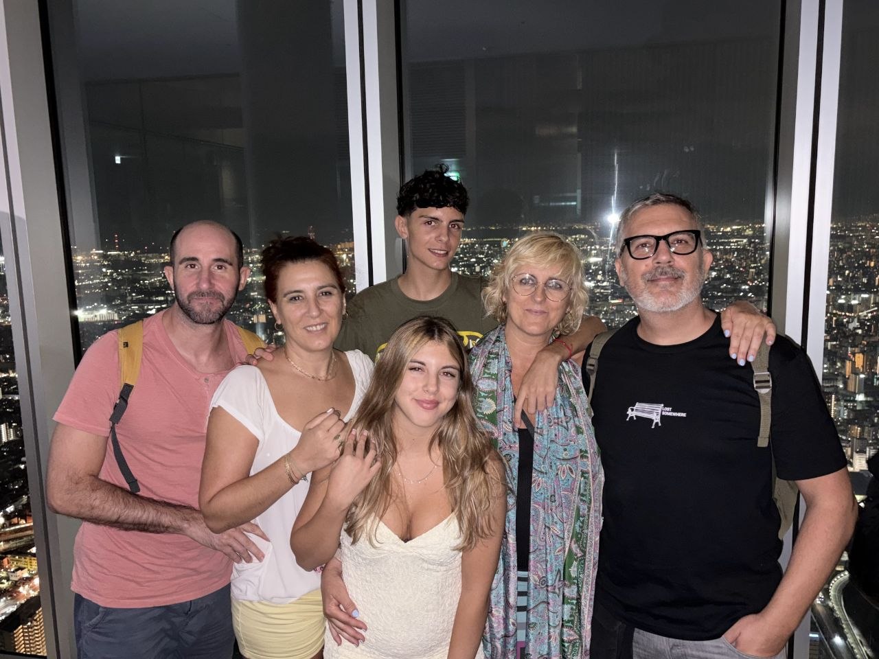 Foto de grupo en el mirador de Abeno Harukas