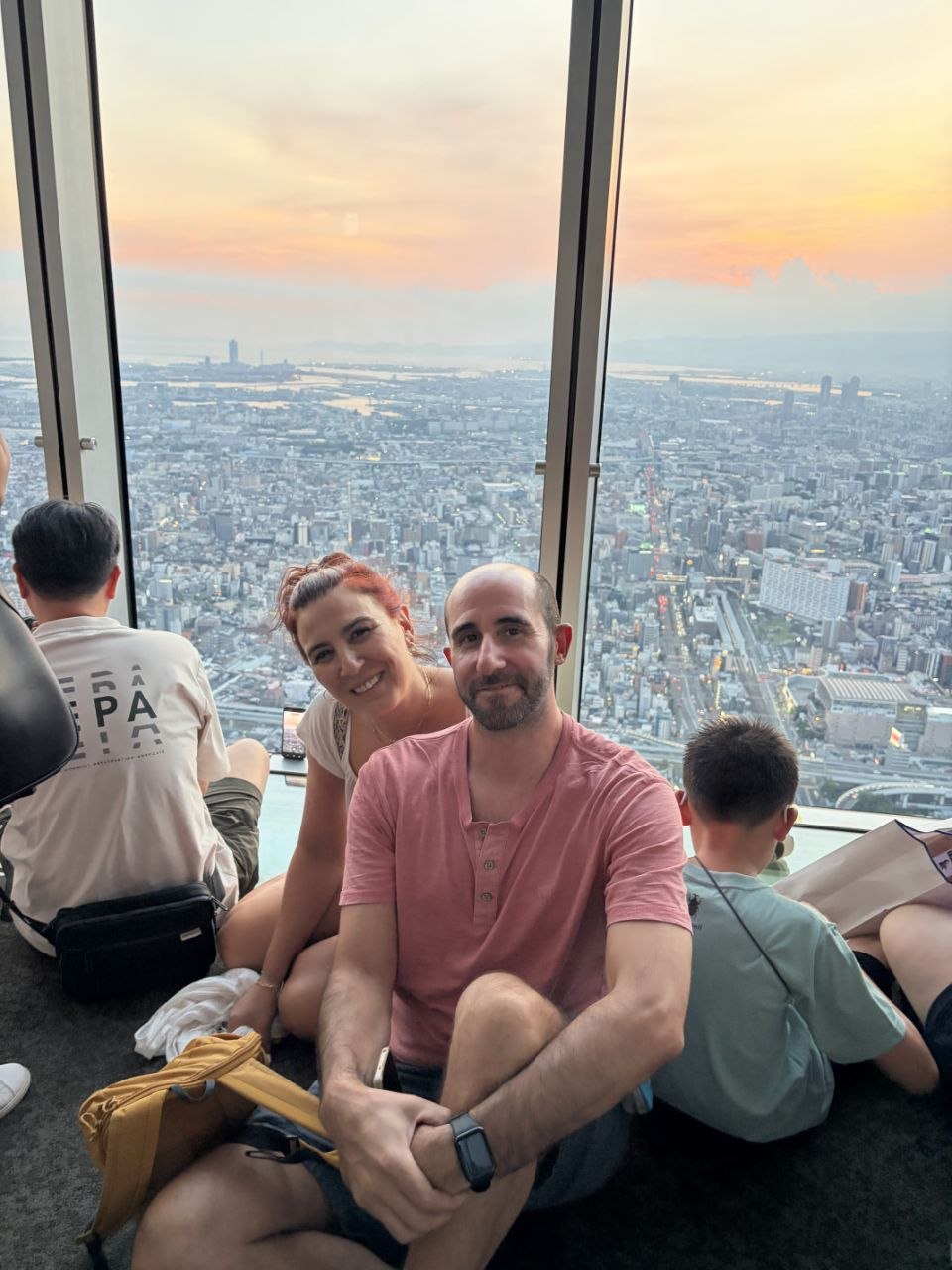 Foto en el mirador de Abeno Harukas con Osaka al fondo